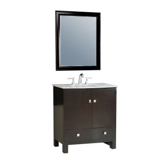 Virtu USA Hampton 32 in. Espresso Single Bathroom Vanity Set   Single Sink Bathroom Vanities