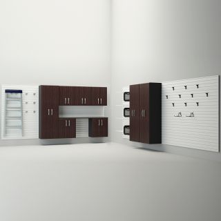 RST Flow Wall 12 Piece Espresso Garage Cabinet System   Cabinets