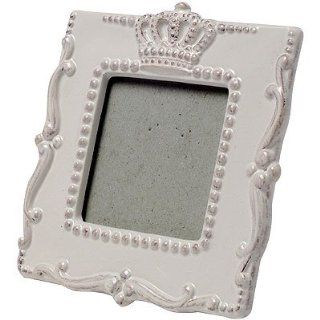 Lot Of 4 Ceramic Crown Picture Frame 3"x3" White Square   Single Frames