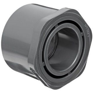 Spears 837 Series PVC Pipe Fitting, Bushing, Schedule 80, 1/2" Spigot x 3/8" Socket Industrial Pipe Fittings