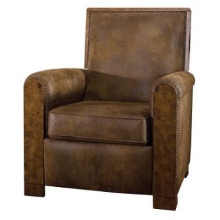 Uttermost Consuelo Pushback Recliner   Leather Club Chairs
