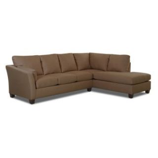 Klaussner Drew LAF Sofa Sectional with Chaise   Straw   Sectional Sofas