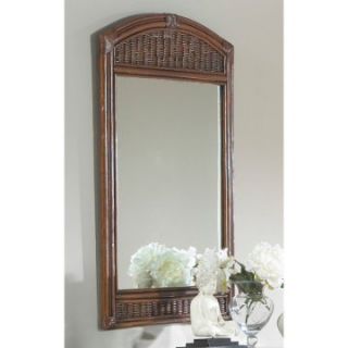 Hospitality Rattan Padre Island Arched Wall Mirror   Antique   Indoor Wicker Furniture