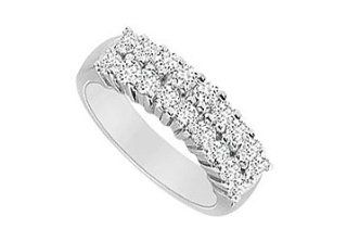 FineJewelryVault UBW103W14D 101 Diamond Wedding Band  14K White Gold   0.60 CT Diamonds   Size 7 FineJewelryVault Jewelry