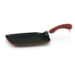 Paula Deen Signature Porcelain non stick Cookware 11 in. Square Griddle   Red   Griddle & Grill Pans