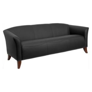 Flash Furniture Hercules Dolly Series Leather Sofa   Black   Sofas