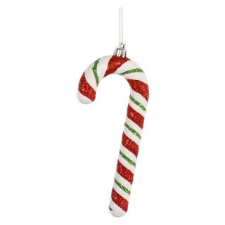 Vickerman 6 in. Red/White/Green Candy Cane   Set of 4   Ornaments