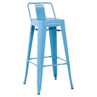 Chintaly Sorrento 30 in. Galvanized Steel Bar Stools   Set of 4   Bar Stools