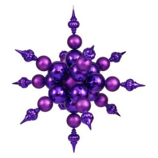 Vickerman 39 in. Purple Radical Snowflake Shiny and Glitter   Ornaments