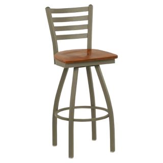 Regal Delano 30 in. Swivel Bar Stool with Wood Seat   Bar Stools