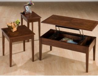 Jofran Boise Lift Top Cocktail Table Packed with End Table and Chairside Table   Coffee Table Sets