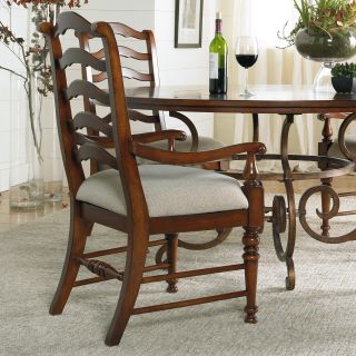 Waverly Place Ladderback Dining Arm Chairs   Set of 2   Kitchen and Dining