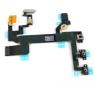 Original Power Mute Volume Button Switch Flex Cable Replacement Part for iPhone 5s Repair Cell Phones & Accessories