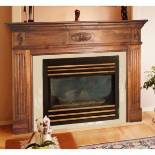 Pearl Mantels Old Hickory Wood Fireplace Mantel Surround   Fireplace Surrounds