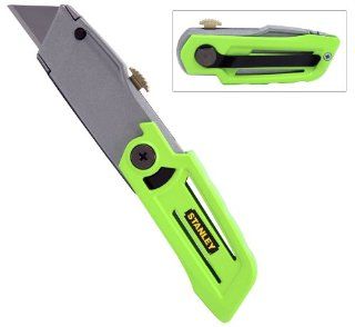 Stanley Hand Tools 10 823 2 3/8" High Visibility Green Folding Utility Knife   Tool Knife Sets  