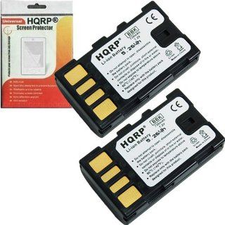 HQRP Two Batteries for JVC BN VF823 / BNVF823 / BN VF823USM / BNVF823USM / LY35320 002C / LY35320002C Replacement plus LCD Screen Protector  Camcorder Batteries  Camera & Photo