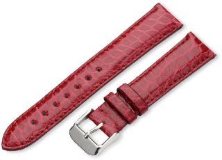 Hadley Roma Women's LSL823RQ 180 18 mm Red Pink Genuine Alligator Watch Strap at  Women's Watch store.