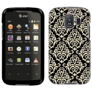 Huawei AT&T Fusion 2 Beautiful Vintage Pattern on Black Phone Case Cover Cell Phones & Accessories
