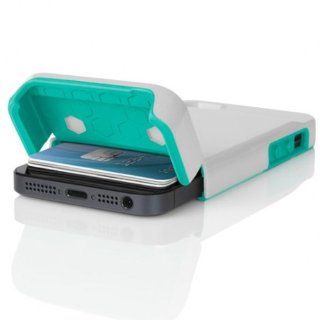 INCIPIO STASHBACK Hybrid Case w/ Credit Card Slot IPH 847 (White/Teal) for Apple iPhone 5 Cell Phones & Accessories