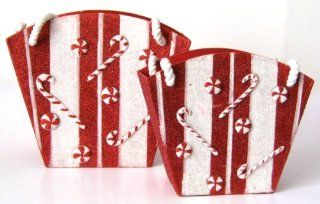Candy Cane Peppermint Red and White Christmas Gift Boxes  Other Products  