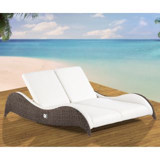 Domus Ventures Luxor Double Sunlounger Chaise Lounge   Outdoor Chaise Lounges