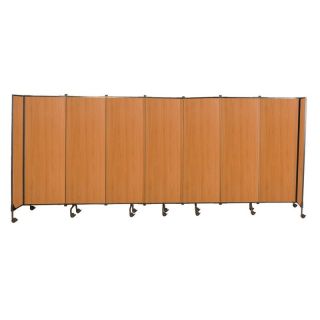Best Rite Great Divide 7 Panel Medium Oak Mobile Room Divider   18.5W ft.   Commercial Room Dividers