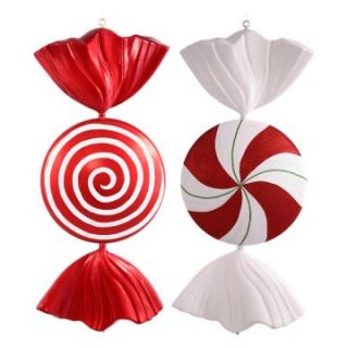 Vickerman 37 in. Peppermint Candy Assorted   Ornaments