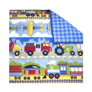 Trains, Planes & Trucks Full/Queen Size Cotton Bed Comforter by Olive Kids   Childrens Comforters