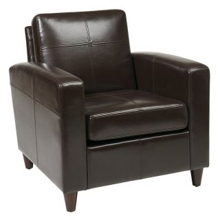 Ave Six VNS51A EBD Espresso Eco Leather Venus Club Chair   Club Chairs