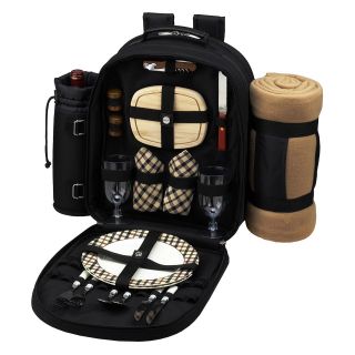 London Picnic Backpack with Picnic Blanket for 2   Picnic Baskets & Coolers