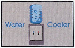 Workplace Message Mat   Water Cooler Mat   Grey   2' x 3'  Office Furniture Accessories 