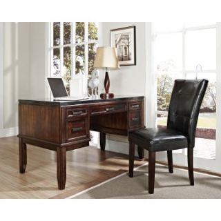 Steve Silver Chamberlain Black Granite Top Writing Desk with Optional Chair   Desks