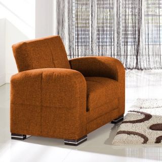Istikbal Kubo Rainbow Orange Microfiber Armchair   Club Chairs