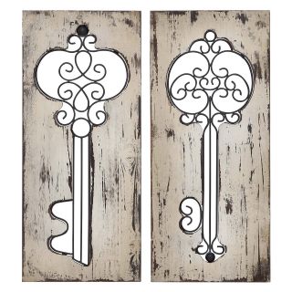 Wood and Metal Key Wall Art   Wall Sculptures and Panels