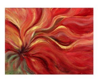 Flaming Flower Giclee Print Art (20 x 16 in)  
