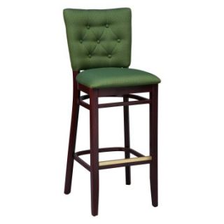 Regal Button Tufted Beechwood 30 in. Bar Stool   Upholstered Seat   Bar Stools