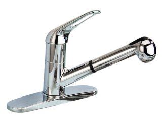 LDR 950 10503CP Exquisite Single Handle Kitchen Faucet with Pull Down Spout Sprayer   Touch On Kitchen Sink Faucets  