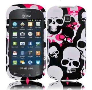 Samsung Galaxy Appeal i827   Design Cover   Pink Falling Skull Cell Phones & Accessories