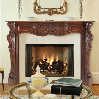 Pearl Mantels Deauville Wood Fireplace Mantel Surround   Fireplace Surrounds