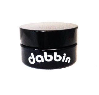 420 Science Black Screw Jar, "Dabbin', Small, UV Resistant, Violet Glass #852 