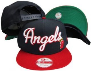 California Angels Navy/Red Two Tone Plastic Snapback Adjustable Plastic Snap Back Hat / Cap Clothing