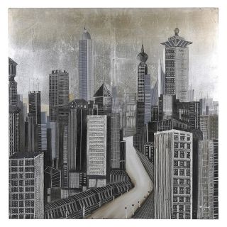 City of Dreams Hand Painted Wall Art   40W x 40H in.   Hand Painted Art
