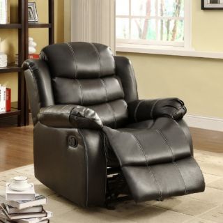 Centerton Leather Glider Recliner   Black   Leather Recliners