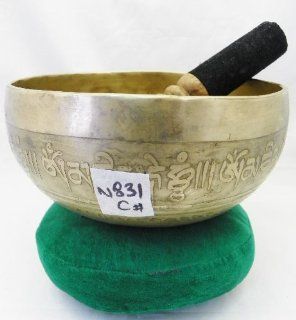 E831 6.25" Energetic Root 'C' Chakra Healing Tibetan Singing Bowl Made in Nepal 