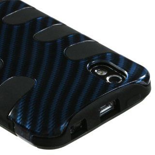 MyBat LGLS855HPCSK2DIM729NP Fishbone Protective Case for LG LS855 (Marquee)   1 Pack   Retail Packaging   Racing Fiber Blue/Black Cell Phones & Accessories