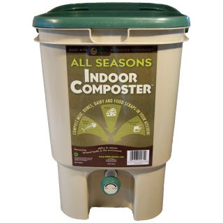 All Seasons Indoor Composting Bucket   Tan   Kitchen Composters