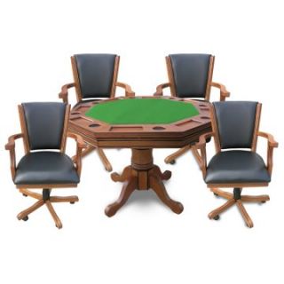 Hathaway Kingston 3 in 1 Poker Table with 4 Chairs   Poker Tables
