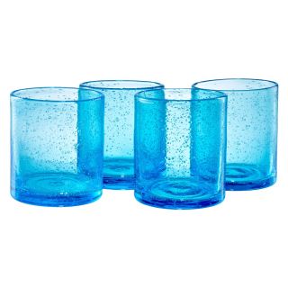 Artland Inc. Iris Turquoise DOF Glasses   Set of 4   Liquor Glasses