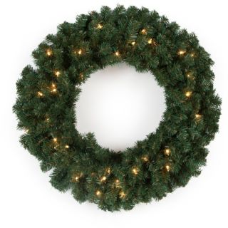24 in. Classic Pine Pre lit Wreath   Christmas Wreaths