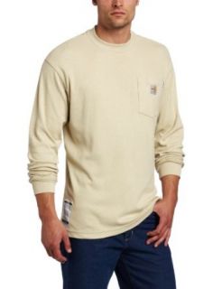 Carhartt Men's Big Tall Flame Resistant Traditional Long Sleeve T Shirt Clothing
